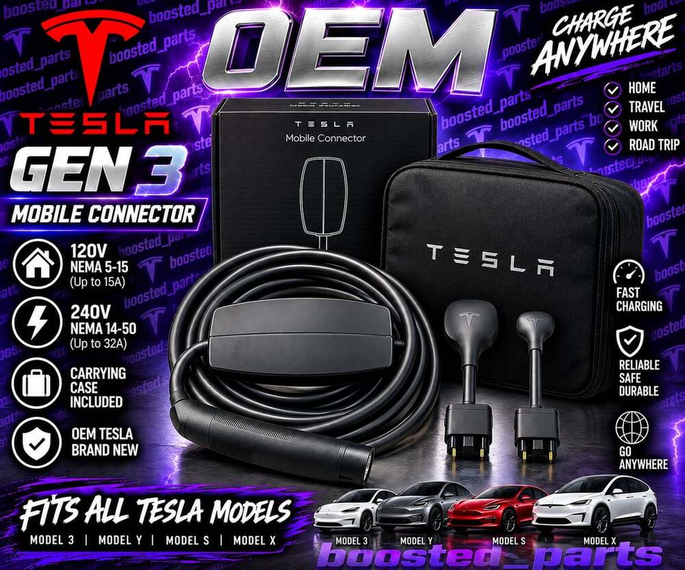 Tesla Gen 3 Mobile Connector EV Charger NEMA 5-15 & 14-50 Bundle